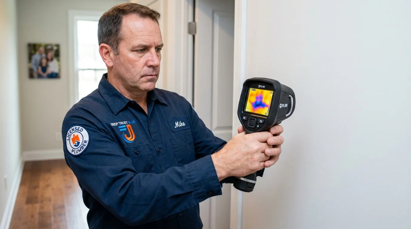 Thermal imaging leak detection by Johns Plumbing LLC in Bowman